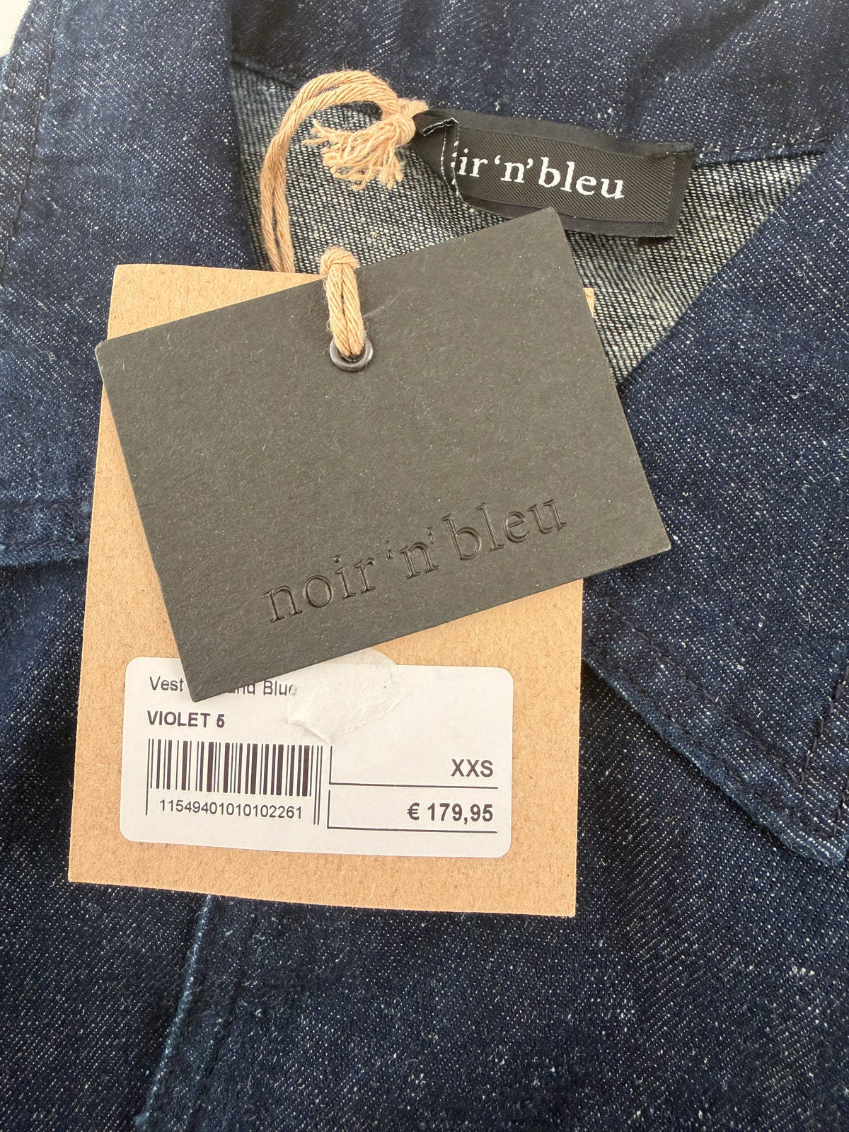 Noir 'n' Blue spijkervest NIEUW XXS