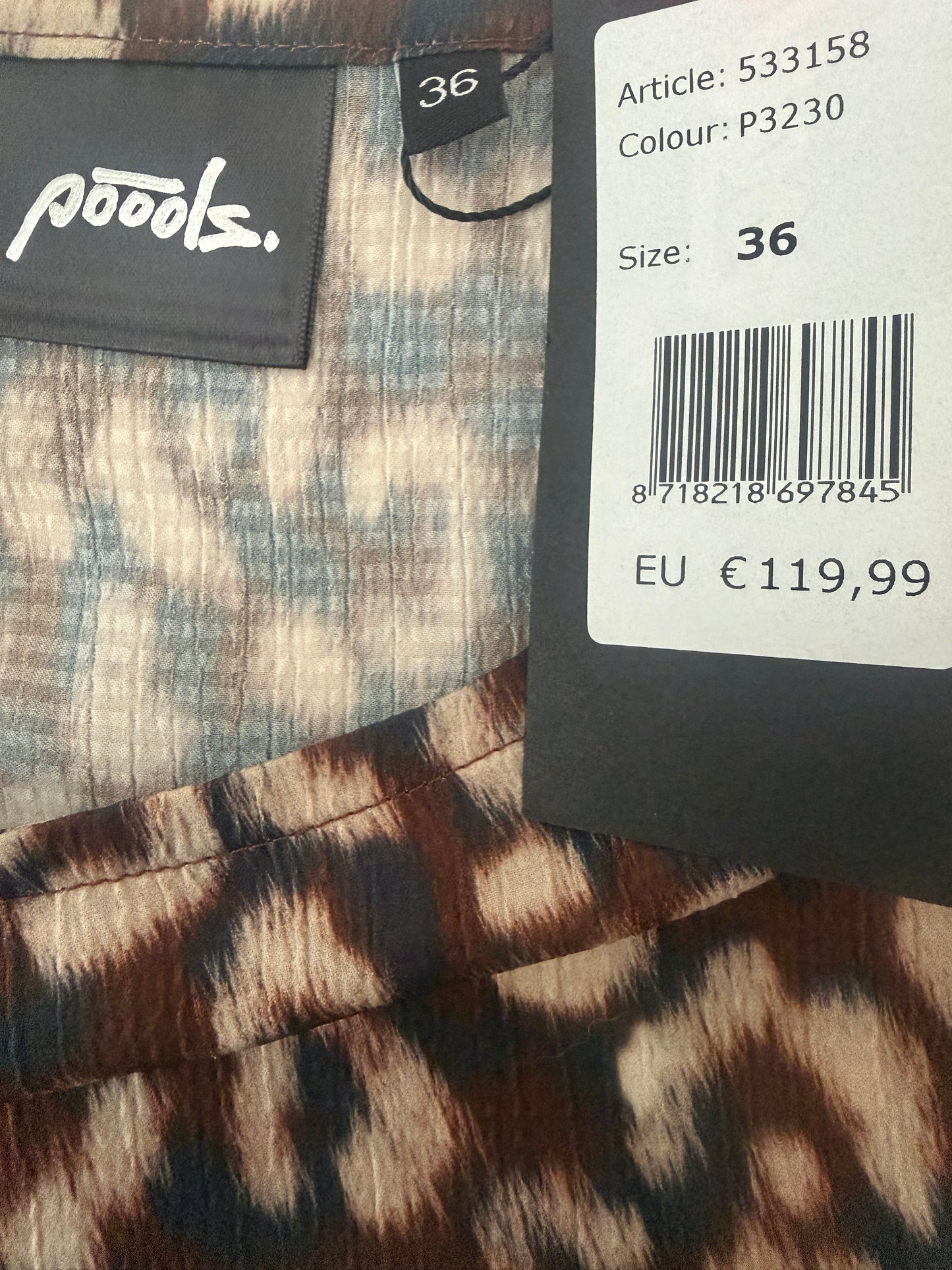 Poools shirt lange mouw NIEUW S