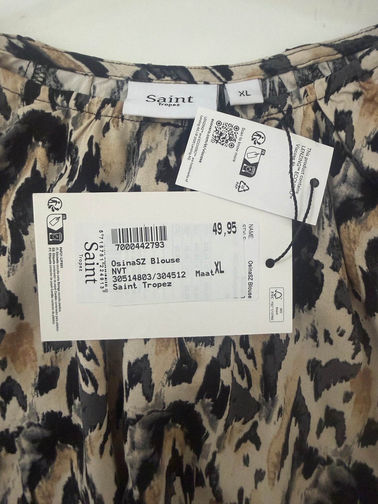 Saint Tropez shirt lange mouw NIEUW XL