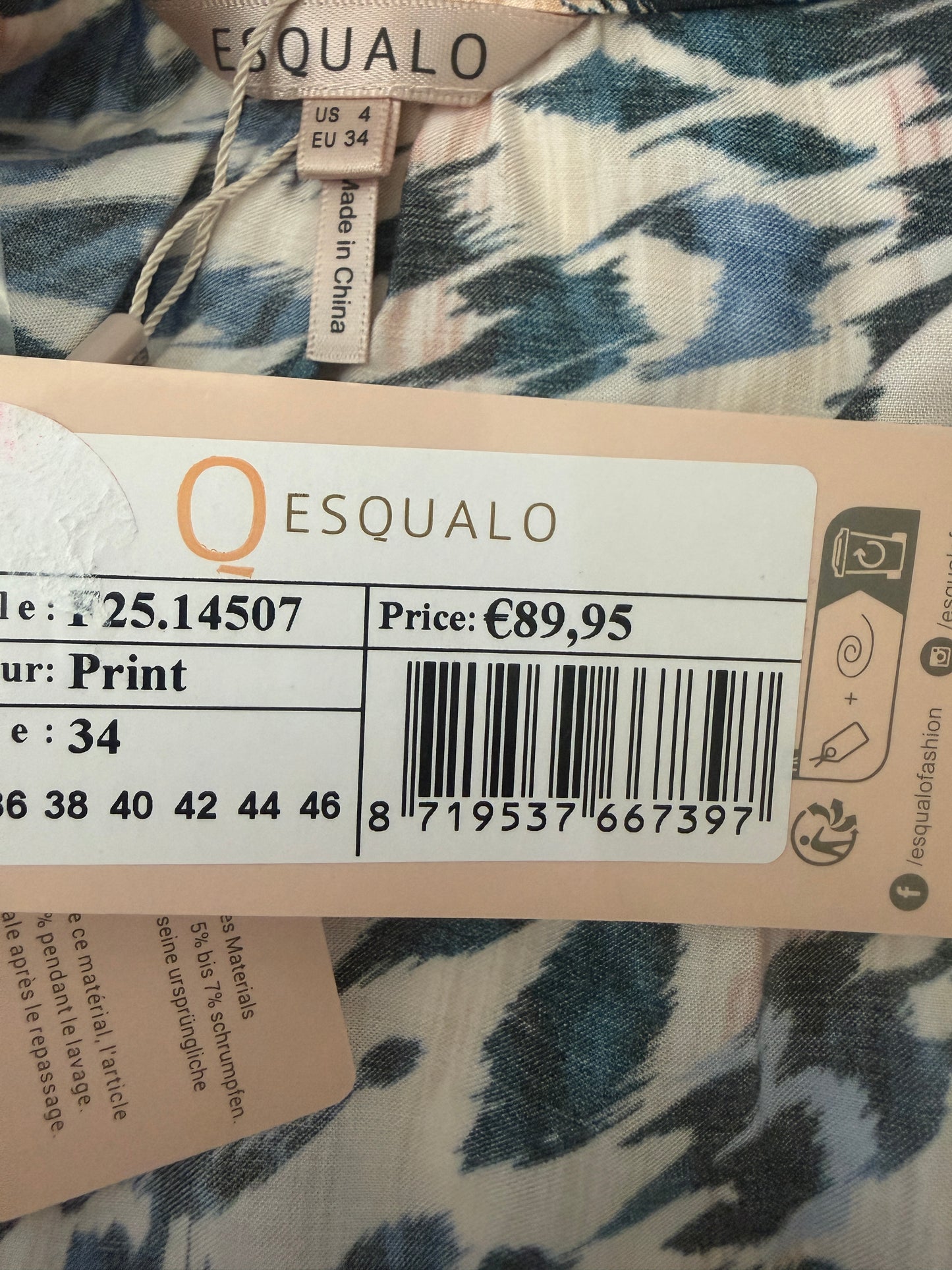 Esqualo shirt lange mouw NIEUW (meerdere maten)