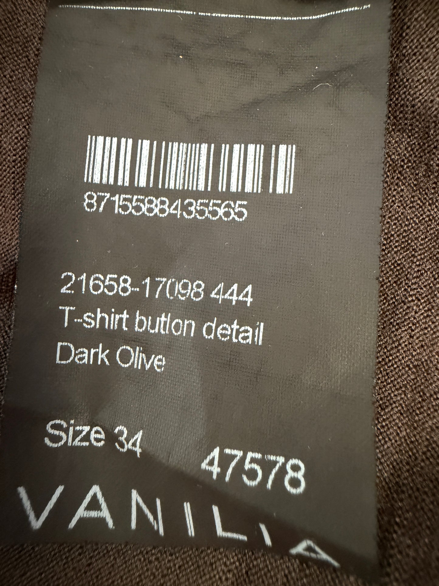 Vanilia shirt lange mouw XS