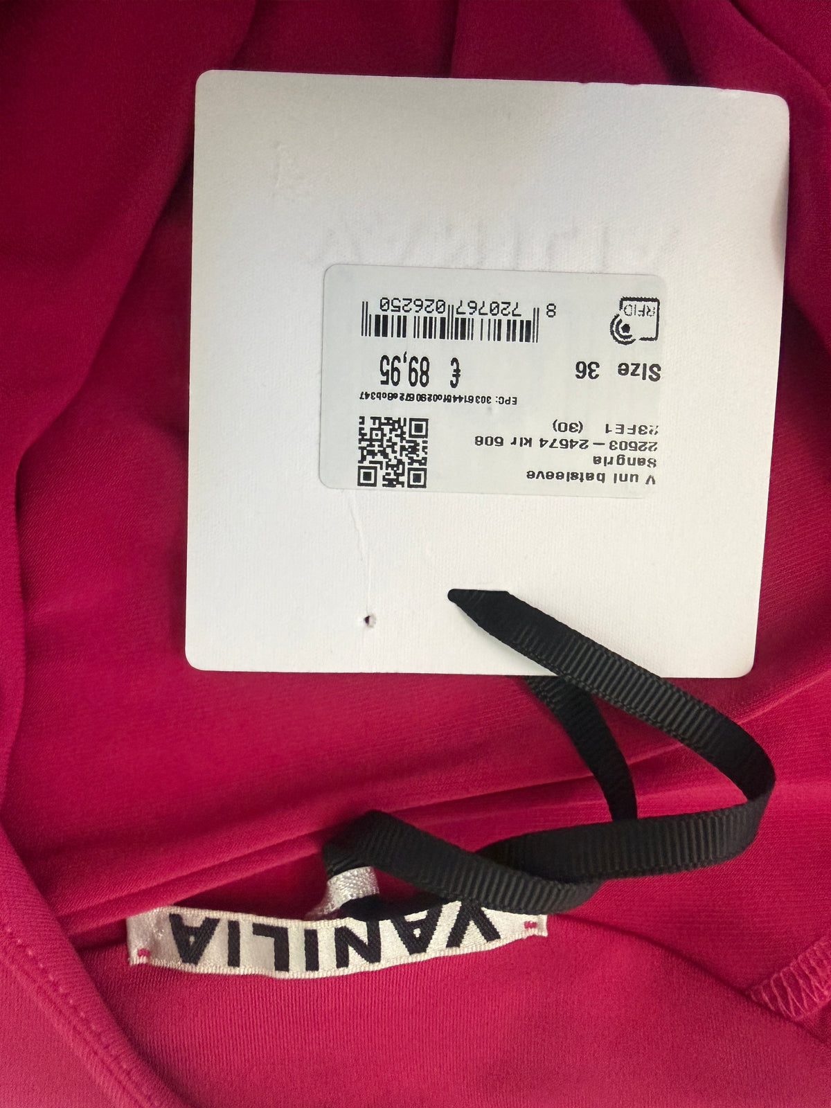 Vanilia shirt lange mouw NIEUW S