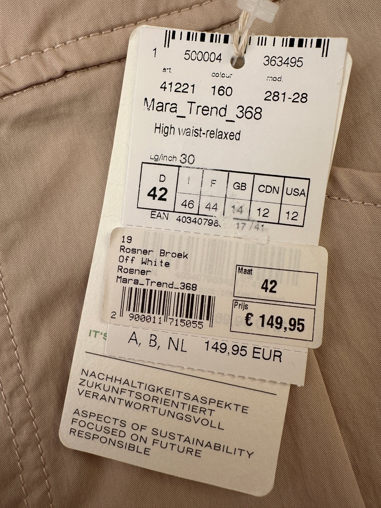 Rosner broek NIEUW XL