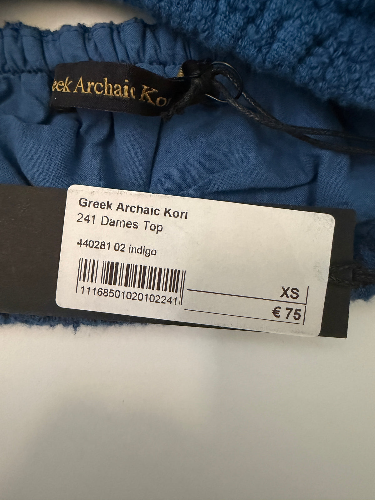 Greek Archaic Kori top NIEUW XS